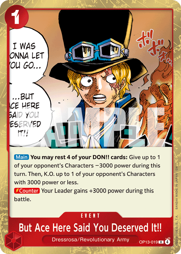 But Ace Here Said You Deserved It!! — OP13-019