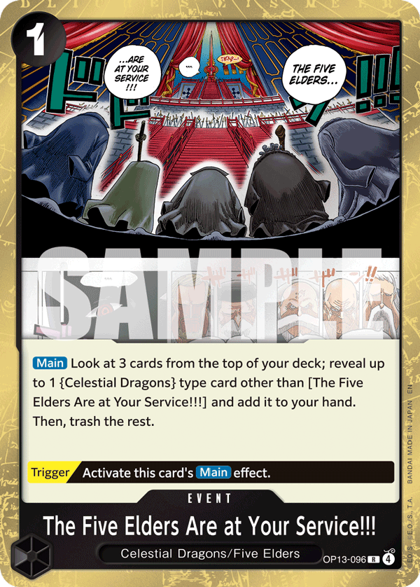 The Five Elders Are at Your Service!!! — OP13-096