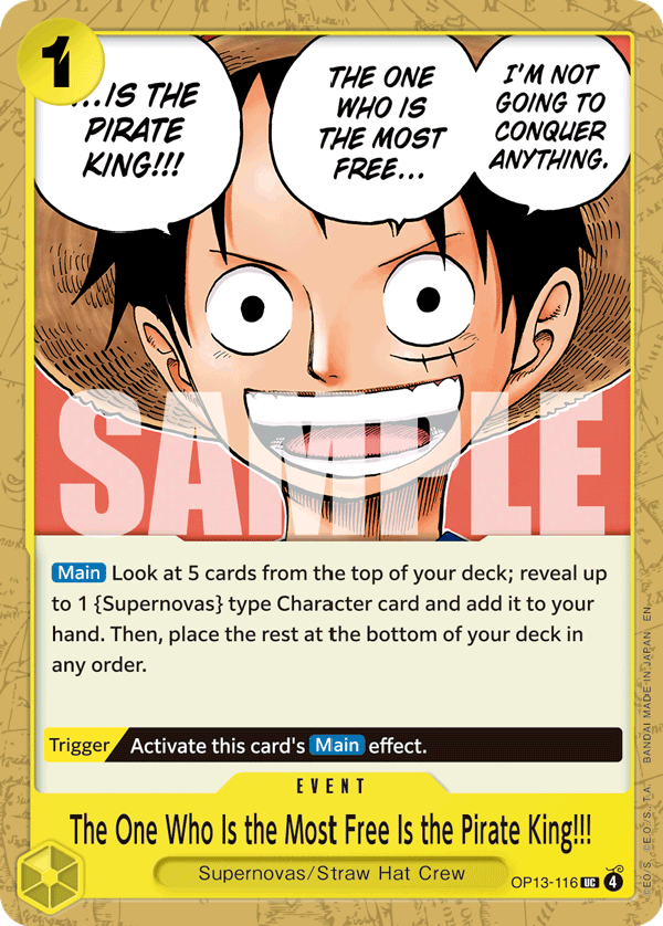 The One Who Is the Most Free Is the Pirate King!!! — OP13-116