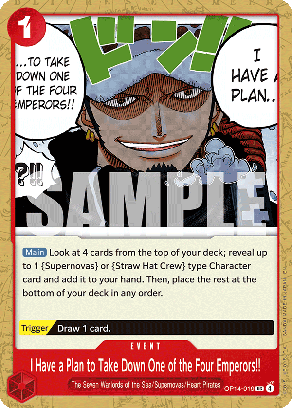 I Have a Plan to Take Down One of the Four Emperors!! — OP14-019