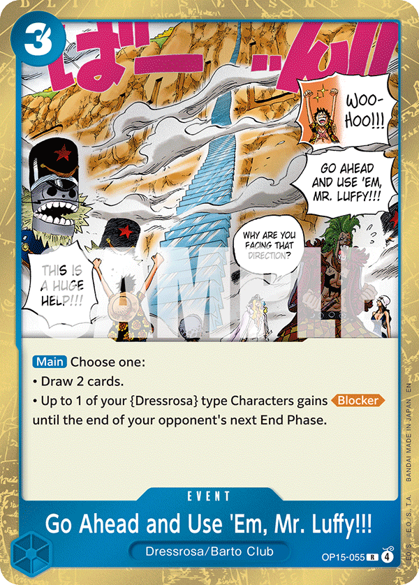 Go Ahead and Use 'Em, Mr. Luffy!!! — OP15-055