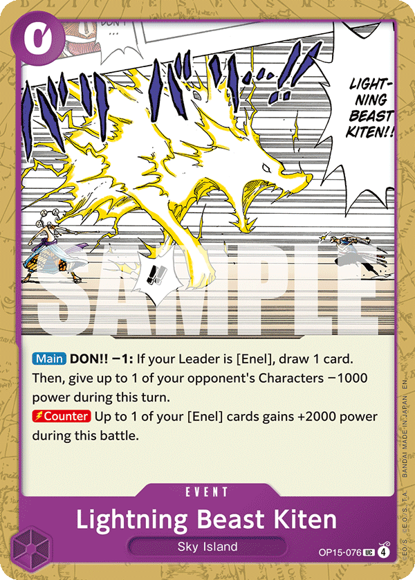 Lightning Beast Kiten — OP15-076