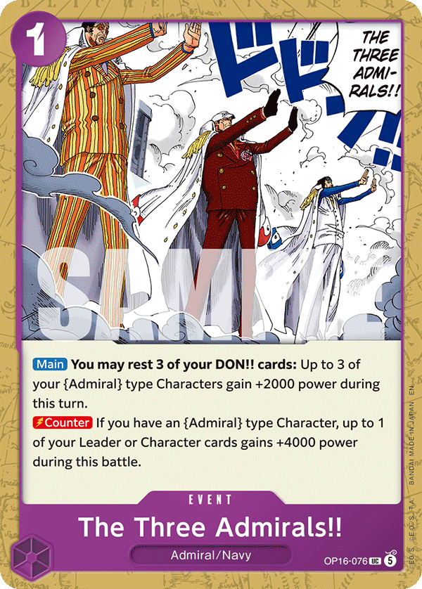 The Three Admirals!! — OP16-076