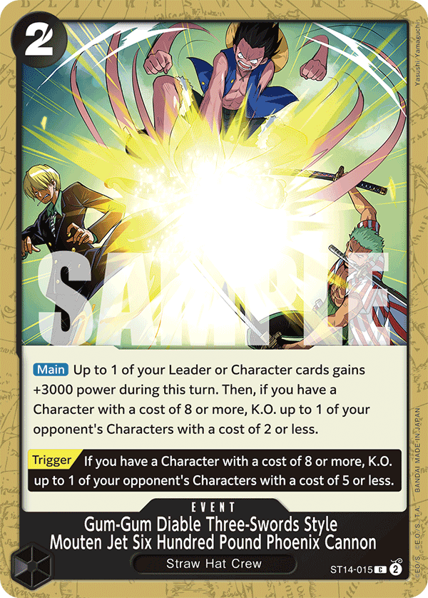 Gum-Gum Diable Three-Swords Style Mouten Jet Six Hundred Pound Phoenix Cannon — ST14-015