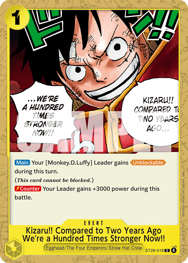 Kizaru!! Compared to Two Years Ago We're a Hundred Times Stronger Now!! — ST29-016
